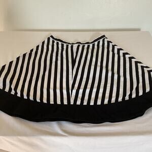 American Living Women's Skirt Size 10 A-Line Black & White Striped Cotton Dress